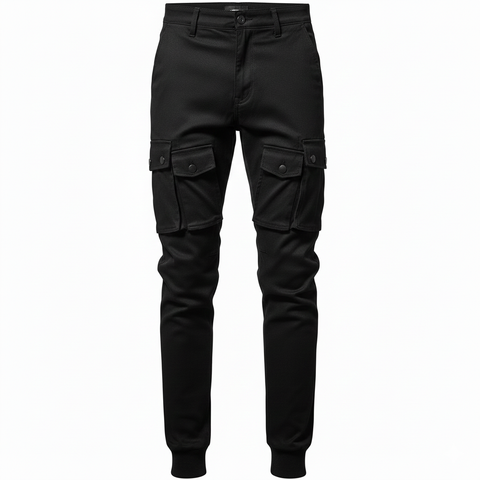 "Premium Modern Urban Tactical Slim-Fit Cargo Joggers"