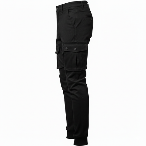 "Premium Modern Urban Tactical Slim-Fit Cargo Joggers"